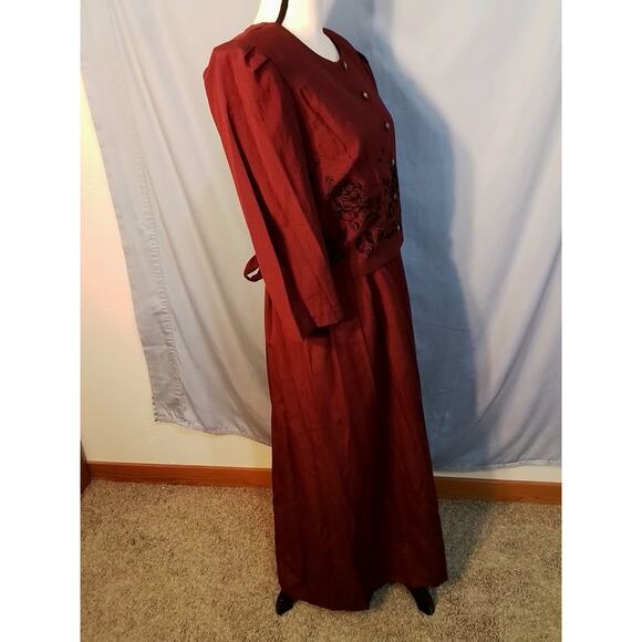 Miss Dorby vintage Burgundy dress - Picture 2 of 8